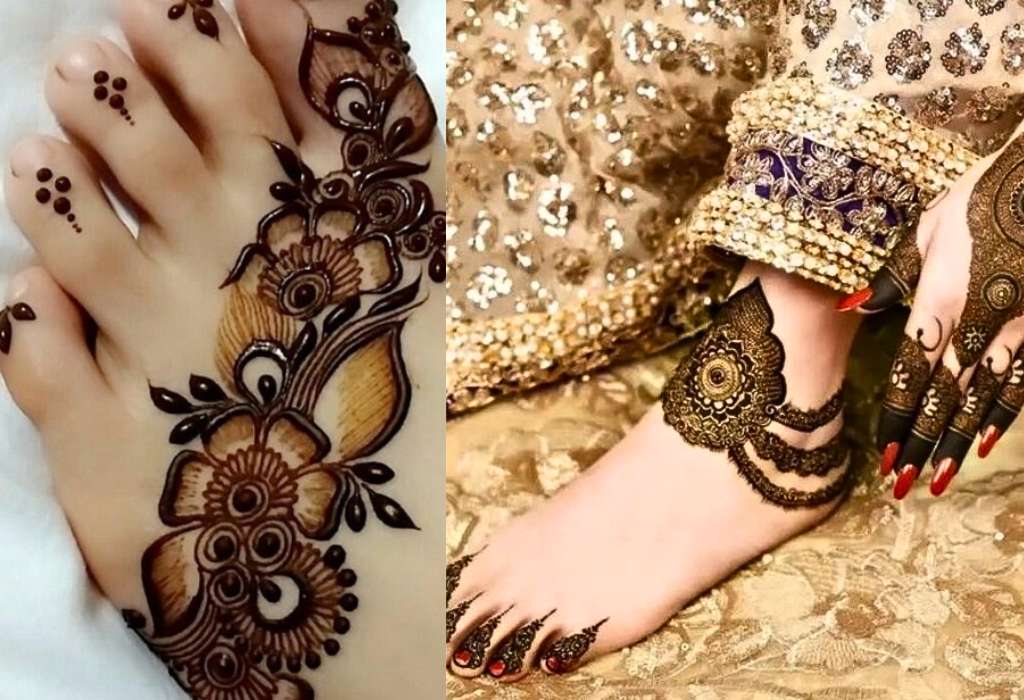 Arabic-Inspired mehndi Designs for foot