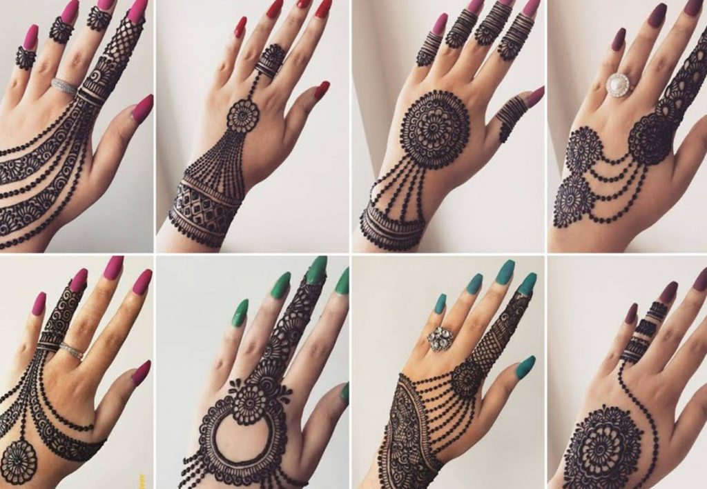 Bel and Chain Easy Arabic Mehndi Design