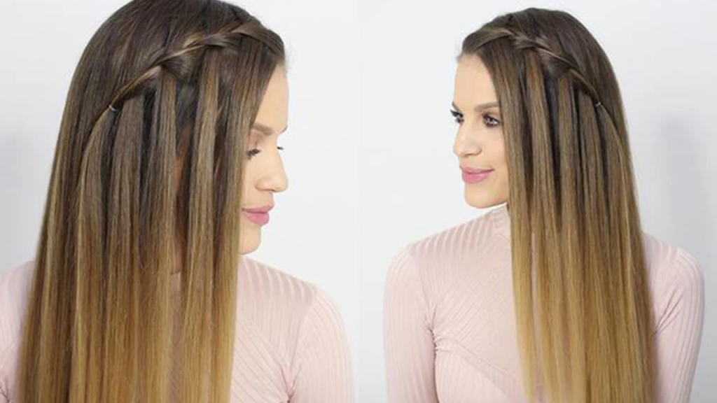 Waterfall Braid Hairstyle 