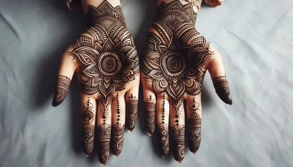 Symmetrical Easy Arabic Mehndi Design