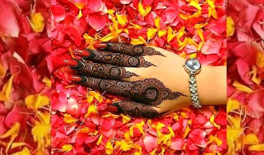 Half and Full Arabic Mehndi Design