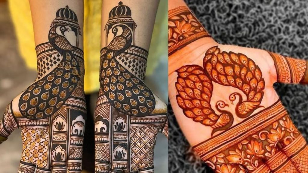 Peacock Easy Arabic Mehndi Design