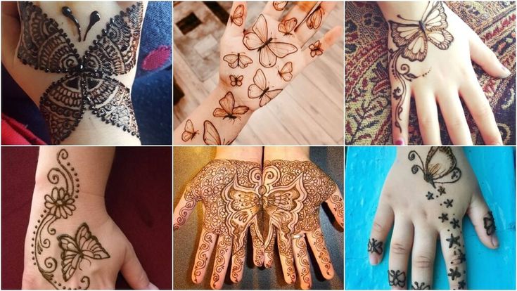 Cute Butterfly Mehndi Design