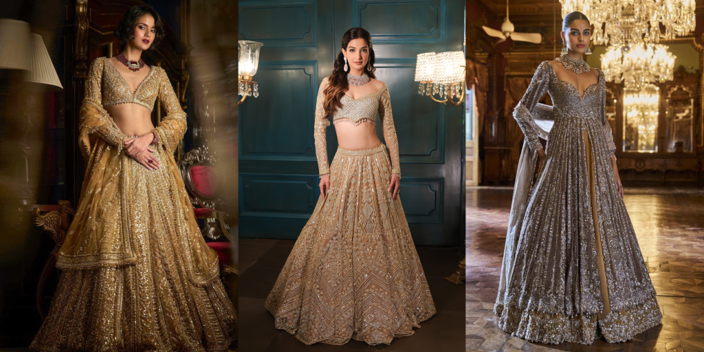 Gold and Silver Lehenga