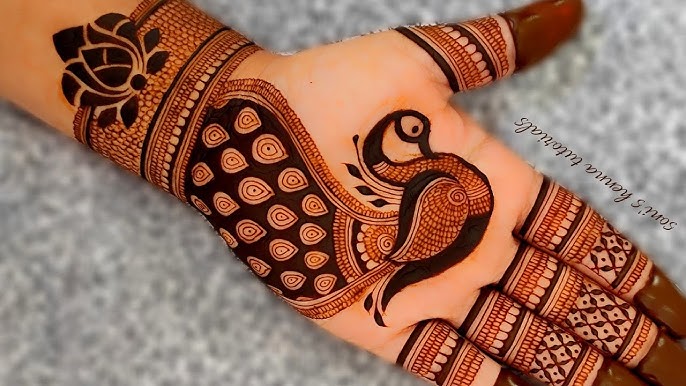 Peacock Feather Mehndi Design