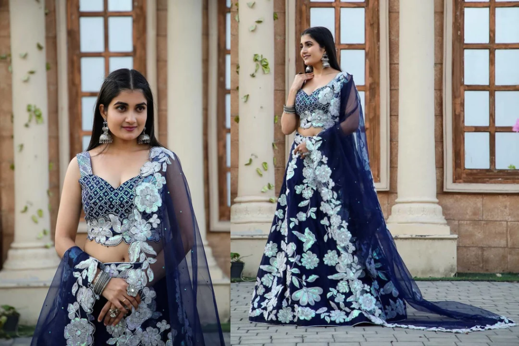 Royal Blue Lehenga