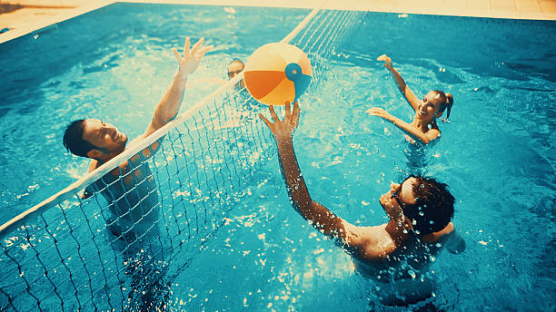 Pool Volleyball: Active Fun in the Water