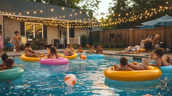 Musical Pool Floats: Float and Find